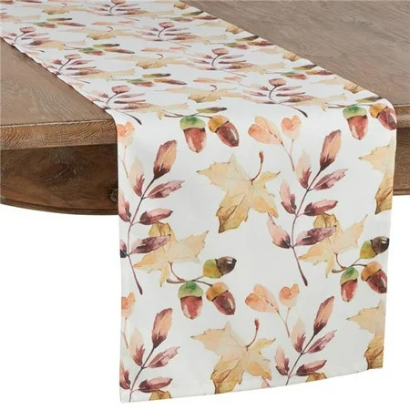 Saro Lifestyle 1411.M1672B 16 x 72 in. Acorn & Leaf Table Runner | Walmart (US)