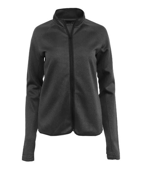 Black Storm Sweater Zip-Up Fleece Jacket - Women | Zulily