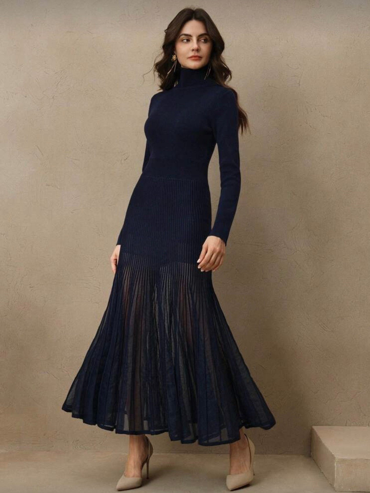 Elegant
High Neck Patchwork Fabric Waist Fitted 

#LTKPetite #LTKOver40 #LTKHoliday