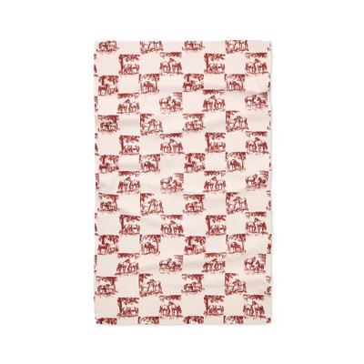 Geometry Kitchen Tea Towel Horse Check Cream | Target