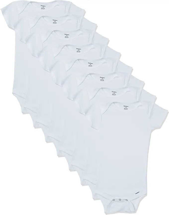 Gerber unisex-baby 8-pack Short Sleeve Onesies Bodysuits | Amazon (US)