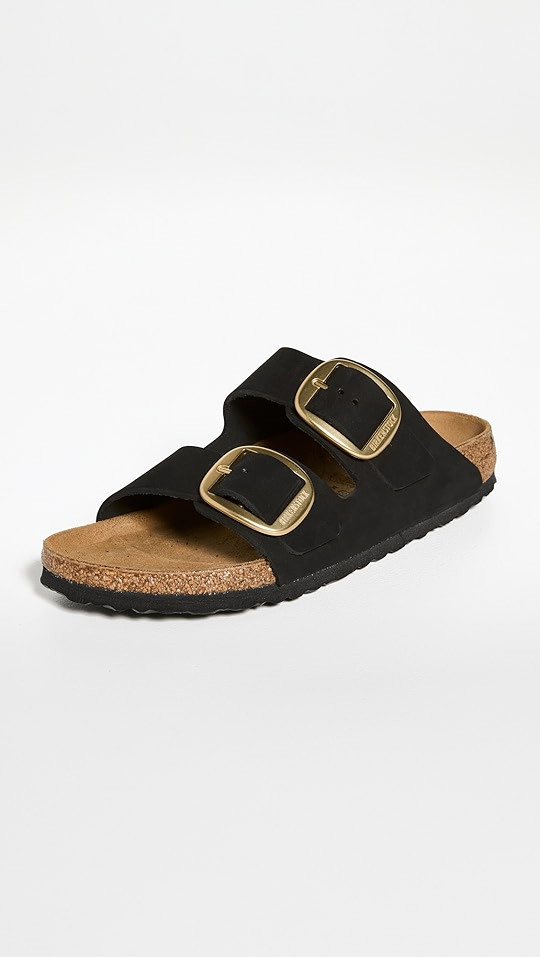 Arizona Big Buckle Gold Sandals | Shopbop