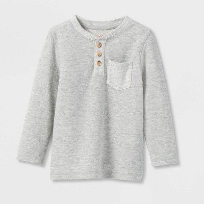 Toddler Boys' Double Knit Long Sleeve Henley T-Shirt - Cat & Jack | Target