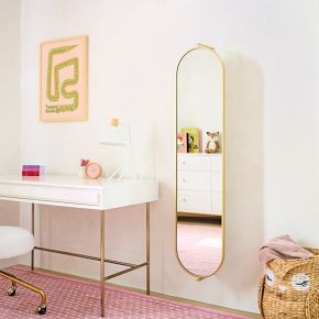 Swivel Mirror w/ Pinboard (13.25"W x 56"H) | West Elm (US)