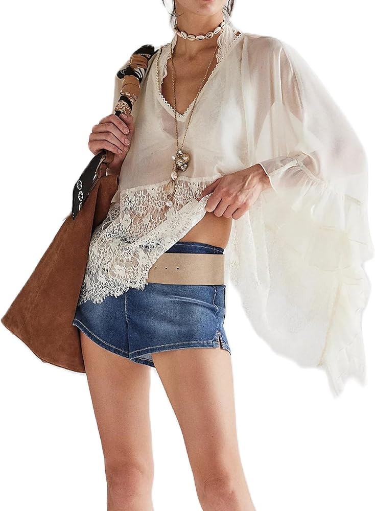 Long Sleeve Ruffle Tops Blouse | Amazon (US)