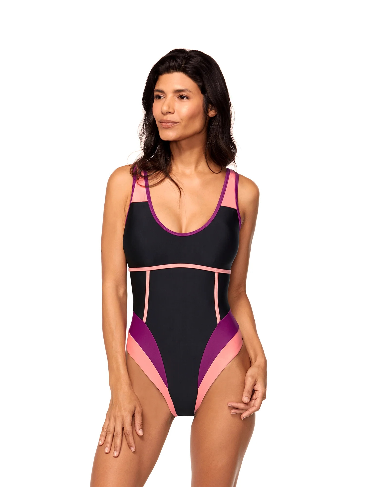 Reebok Women's Colorblocked One Piece Swimsuit, UPF 50+, Sizes XS-XXL | Walmart (US)