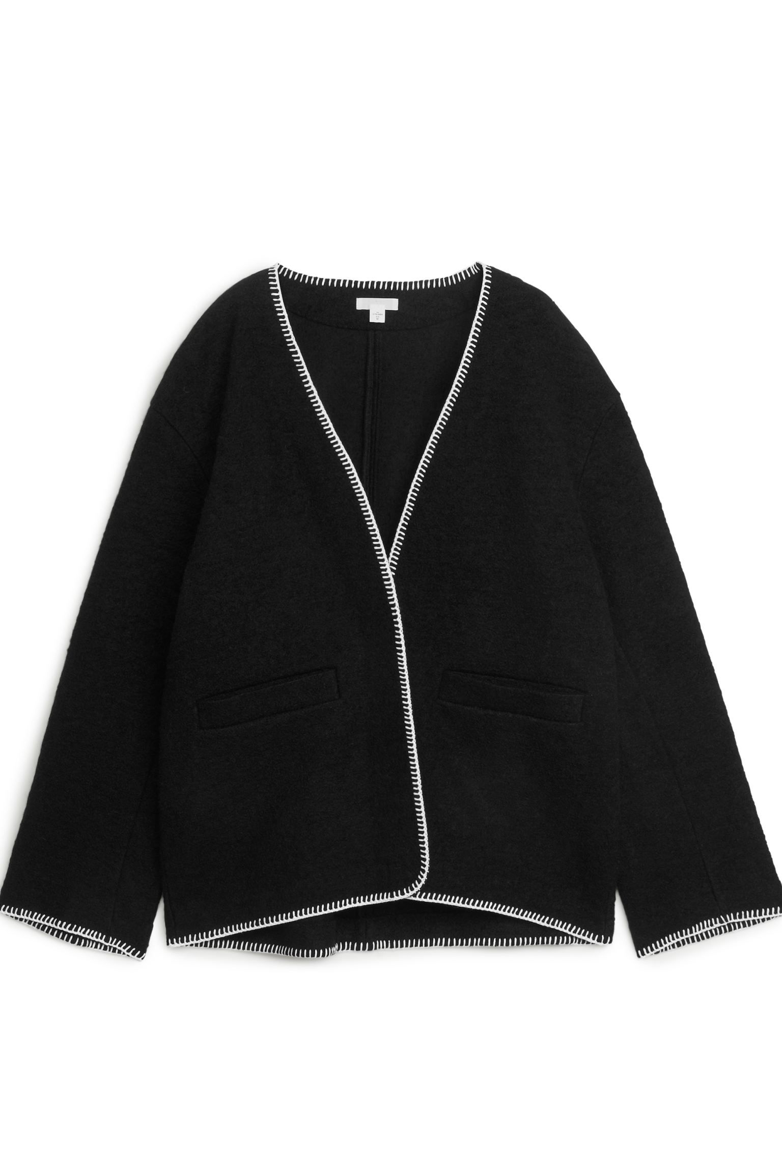 Blanket-Stitch Wool Jacket | H&M (UK, MY, IN, SG, PH, TW, HK)