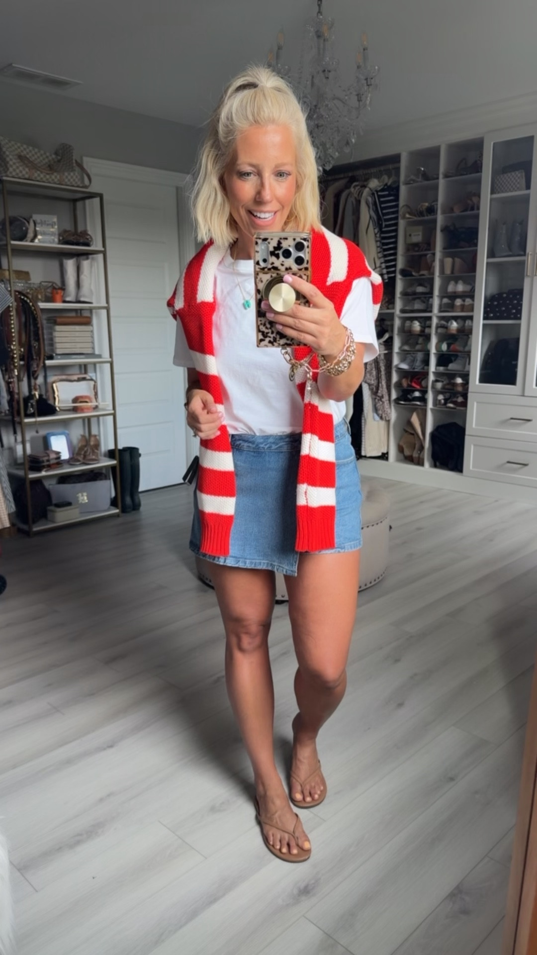 Sweater set medium
Tee medium (could have done small)
Skort medium 

#LTKootd #LTKSeasonal #LTKSaleAlert