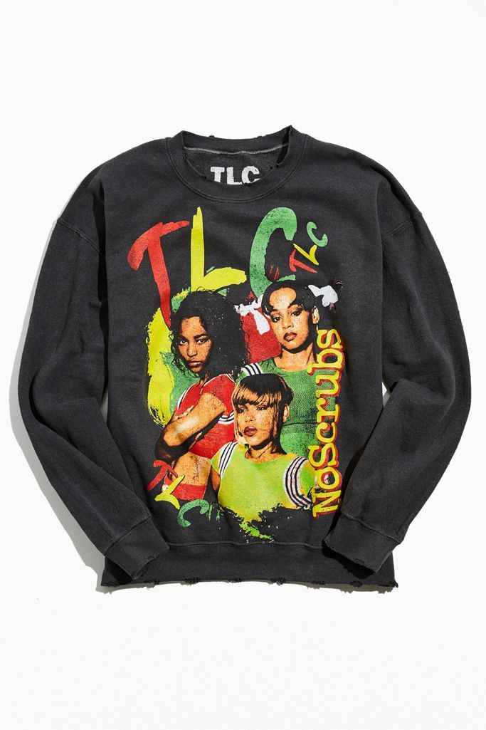 TLC Distressed Pigment Dyed Crew Neck Sweatshirt | Urban Outfitters (US and RoW)