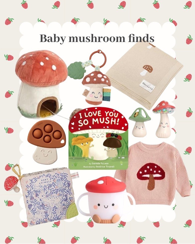 Baby Mushroom Finds – The sweetest whimsical picks for your little one. From cozy blankets and soft sweaters to teethers, toys, and books, these mushroom baby essentials are perfect for gifting, nursery decor, or everyday cuteness.
Mushroom plush and toys
“I Love You So Mush” book
Mushroom sippy cup
Cozy baby sweater and blanket
#BabyMushroom #WhimsicalBabyStyle #BabyGiftIdeas #LTKbaby #MushroomNursery #BabyEssentials
 

 #LTKFindsUnder50 #LTKBaby #LTKKids