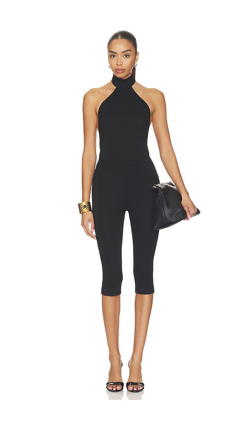 superdown Avi Open Back Capri Jumpsuit in Black. Size XXS. Also in L, M, S, XS. | Revolve Clothing (Global)