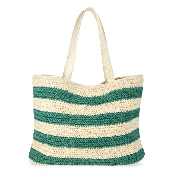 No Boundaries Women's Cherry Beach Tote Bag, Green Cherry | Walmart (US)