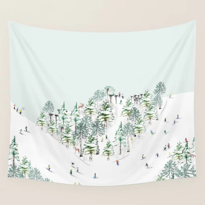 SKI Wall Tapestry | Society6