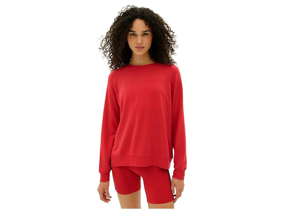 Splits59 Andie Oversized Fleece Sweatshirt Women's Sweatshirt Pirate Red : LG, Modal/Spandex | Zappos