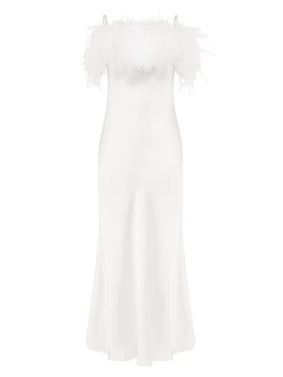 Boheme Ostrich-Feather Embellished Slip Dress | Saks Fifth Avenue