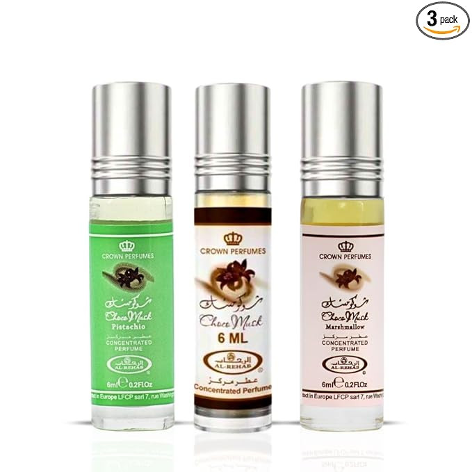 Al-Rehab Choco Musk Perfume Oils - Original, Marshmallow & Pistachio 6ml (0.2 oz) | Sweet Gourman... | Amazon (US)
