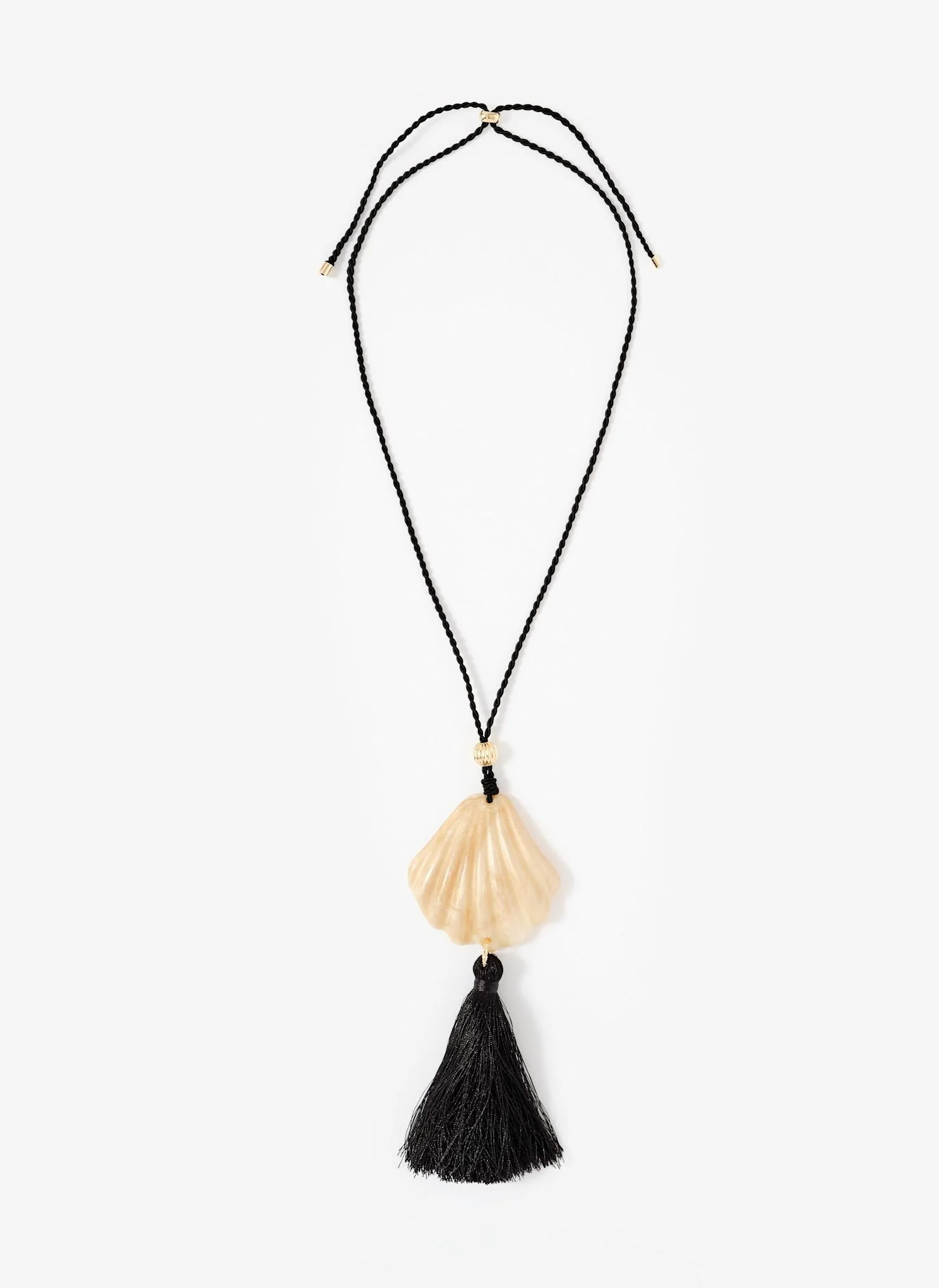 Shell Resin Tassel Pendant Necklace | Mint Velvet