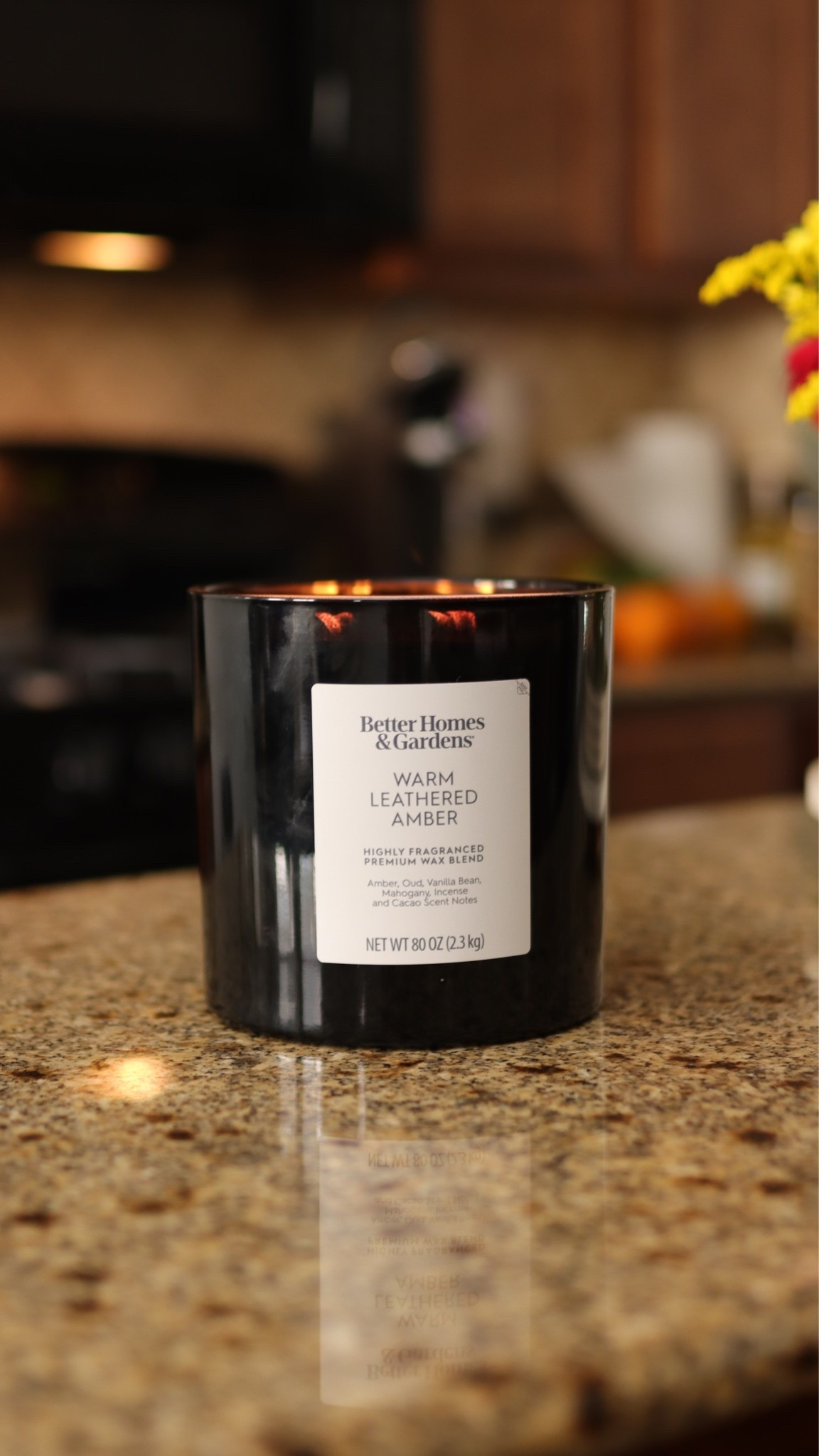 Grabbed this 5-wick candle from Walmart and it has my home smelling so good and ready for fall!