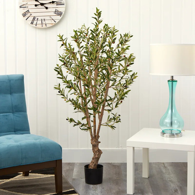 60'' Faux Olive Tree Tree in Planter | Wayfair North America
