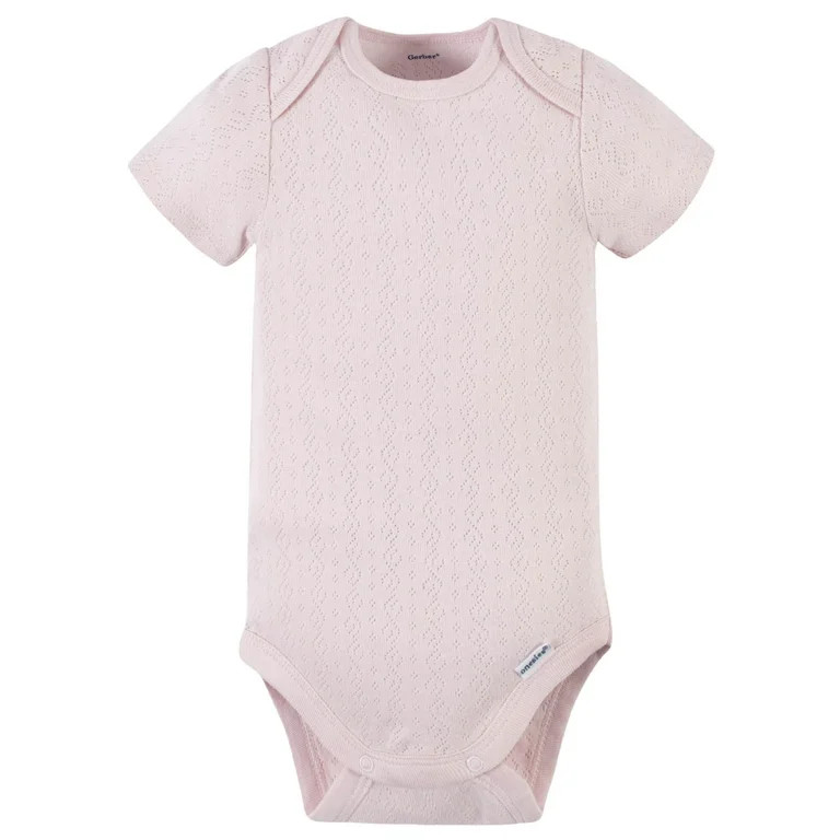 Modern Moments by Gerber Baby Girl Short Sleeve Onesies Brand Bodysuit, (Newborn- 12 Months) | Walmart (US)