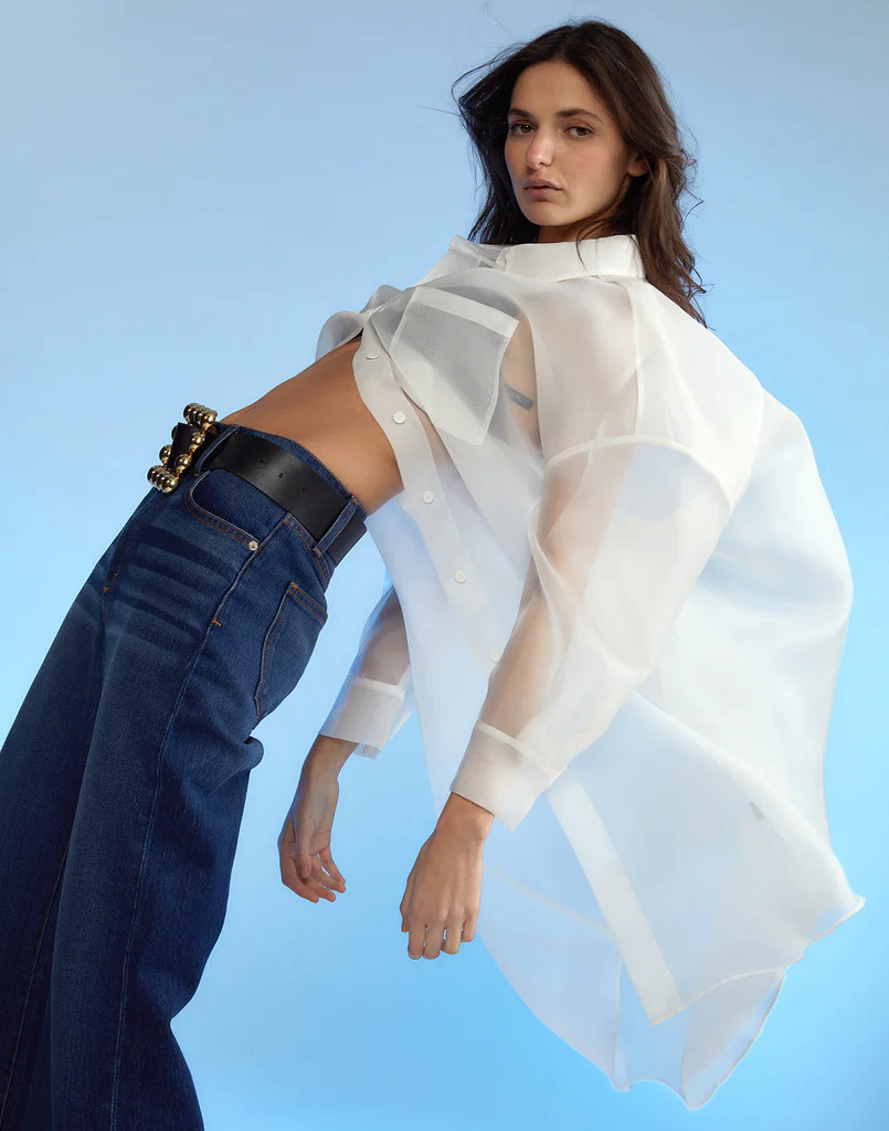 Oversized Organza Shirt | Cynthia Rowley