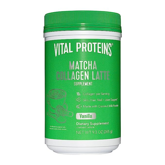 Vital Proteins Matcha Lattes, Matcha Green Tea Collagen Latte Powder, L-Theanine & Caffeine & MCT... | Amazon (US)