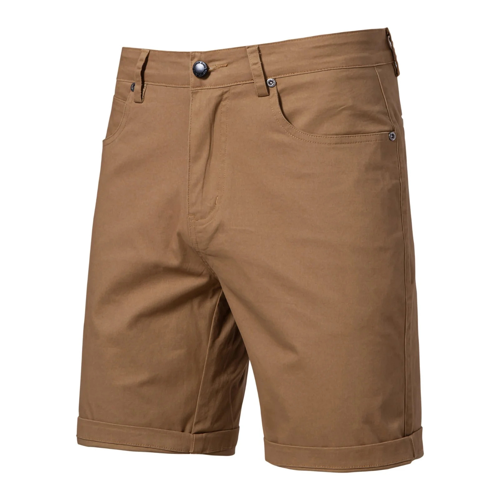 Sakmal Mens Shorts Cargo Khaki Stretch 7 Inch Vacation Yellow Solid Mens Shorts 30 | Walmart (US)