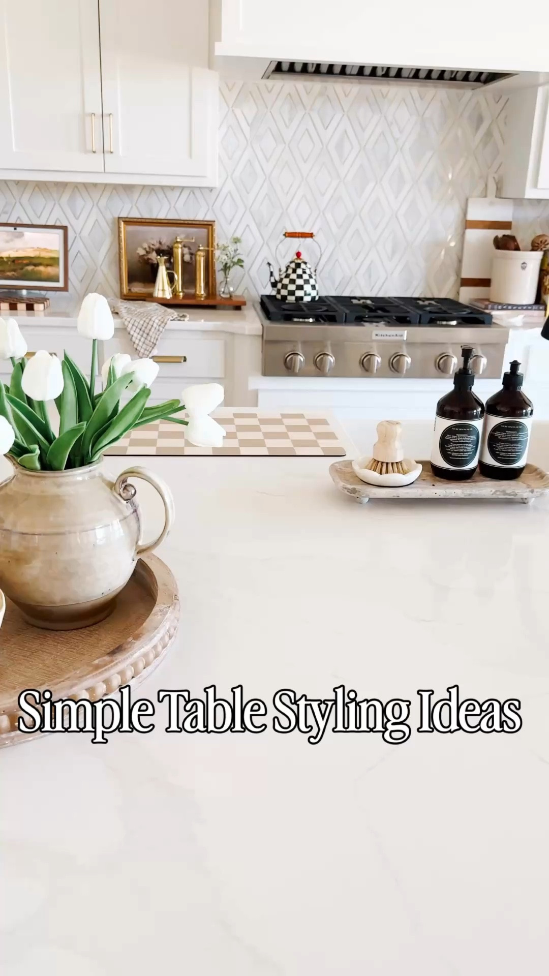 Simple coffee table styling using neutral home decor pieces that instantly elevate your space. I styled this wood tray with a pleated floral lamp, ceramic bowl, and neutral vase with tulips for an easy spring refresh that feels cozy, layered, and designer inspired. These are some of my favorite affordable home decor finds that work in living rooms, kitchens, and entry tables. Follow me on LTK for daily fashion, home decor & Amazon finds.

#LTKSaleAlert #LTKHome #LTKSeasonal