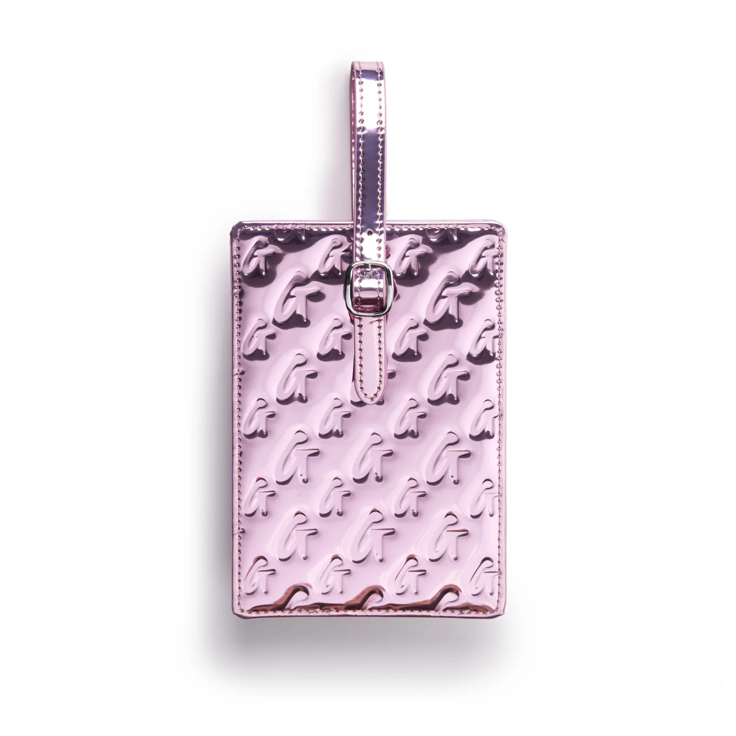 METALLIC MONOGRAM LUGGAGE TAG - METALLIC PINK | Glam-Aholic Lifestyle