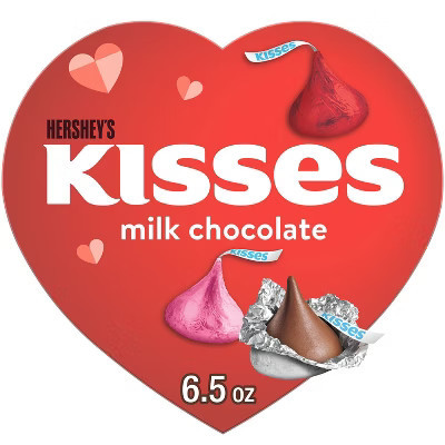Hershey's Kisses Valentine's Day Milk Chocolate Candy Gift Box - 6.5oz | Target