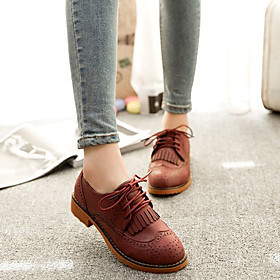 Yishang Women's Shoes Round Toe Low Heel Oxfords Shoes | Light in the Box