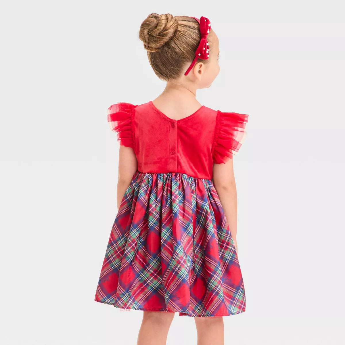 Toddler Girls' Mattel Barbie 2024 "Holiday Barbie" Inspired Tutu Dress - Red 2T | Target