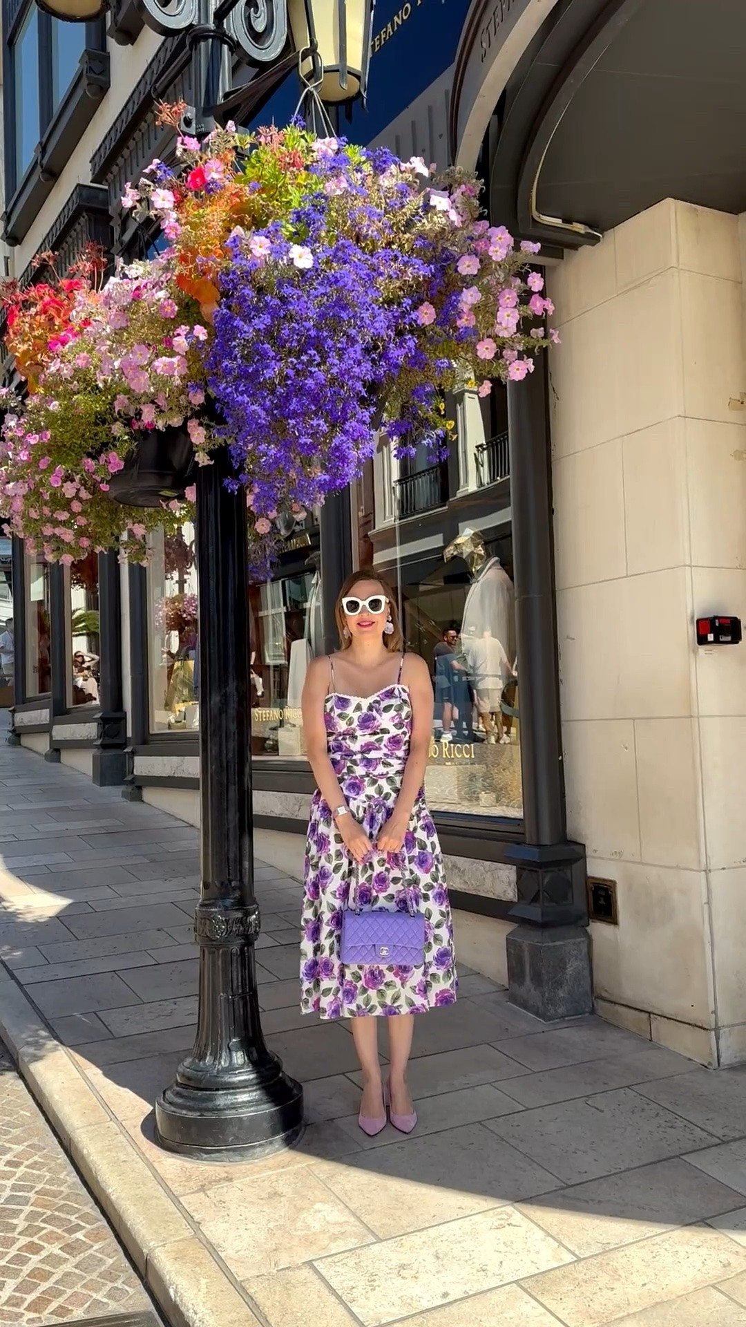 Floral dress in Beverly Hills. Now on sale at Anthropologie! 💜💜💜💜

#LTKSeasonal #LTKSaleAlert #LTKTall