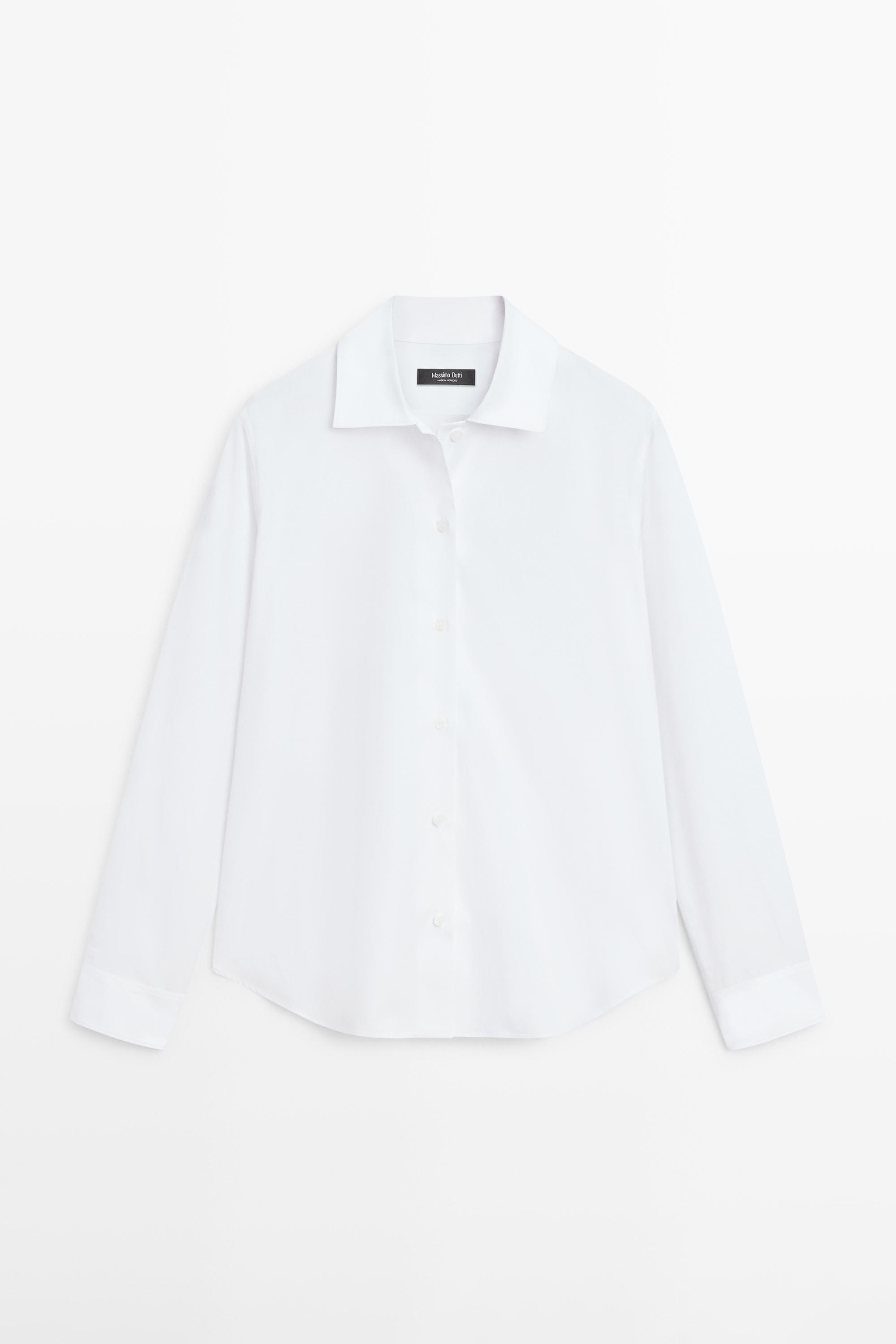 100% cotton poplin shirt | Massimo Dutti UK