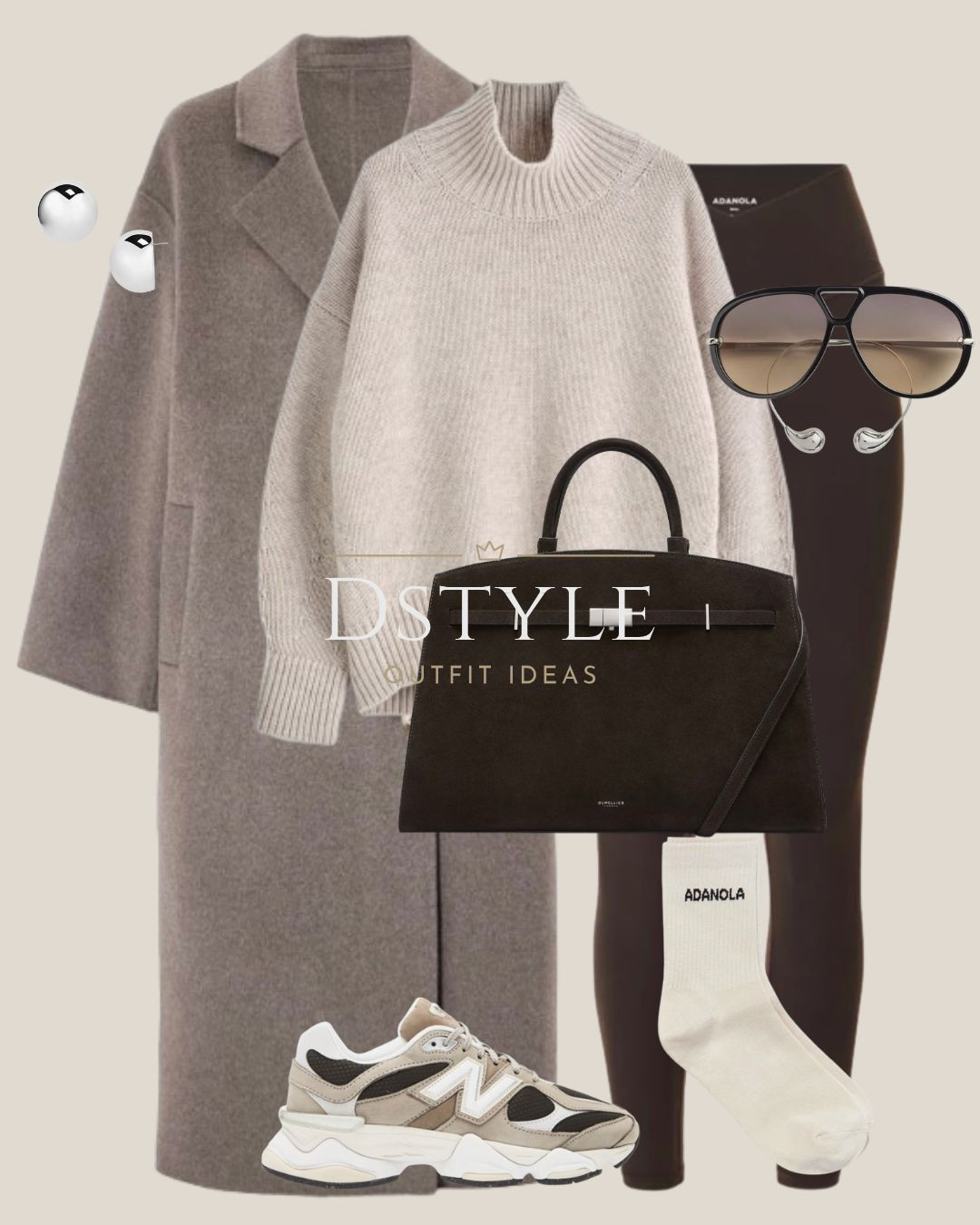 This is the ultimate sophisticated comfort look! The long, structured coat is essential for instantly polishing up a cozy base. I've paired it with the softest oversized turtleneck. The secret weapon? These incredible ADANOLA leggings and socks (truly squat-proof and so flattering) paired with the retro-chic New Balance 9060 sneakers.

Throw on some oversized shades and a structured dark leather bag to instantly upgrade your athleisure uniform. Perfect for travel or a busy weekend! 

 #Adanola #NewBalance9060 #ElevatedAthleisure #CozyCore #WinterLayers #OversizedSweater #LTKStyle #ComfortChic #EverydayOutfit #LTKootd #LTKTravel