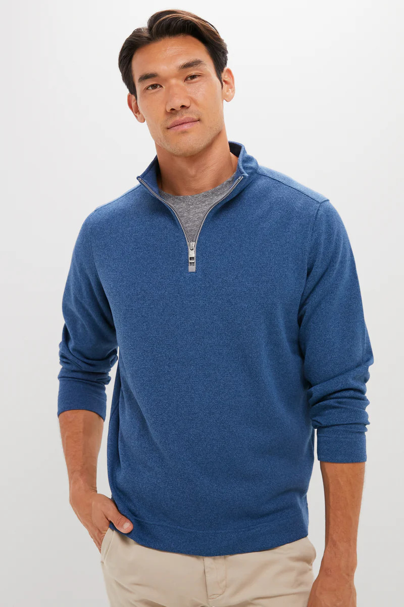 Blue Haze Crown Sweater Fleece Quarter Zip | Tuckernuck (US)