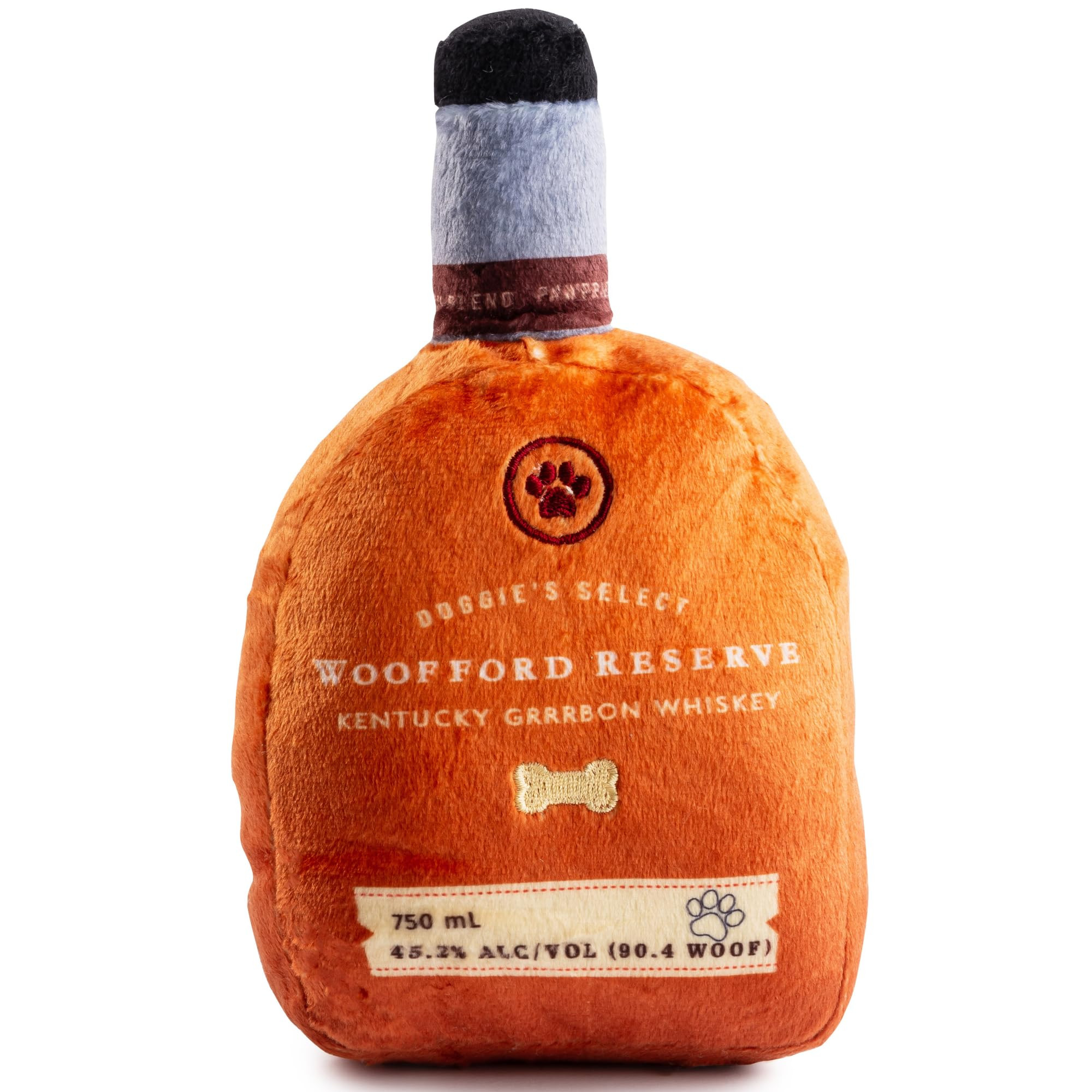 Haute Diggity Dog Woofford Reserve Bourbon Bottle Parody Plush Dog Toy for Medium & Large Dogs, D... | Amazon (US)