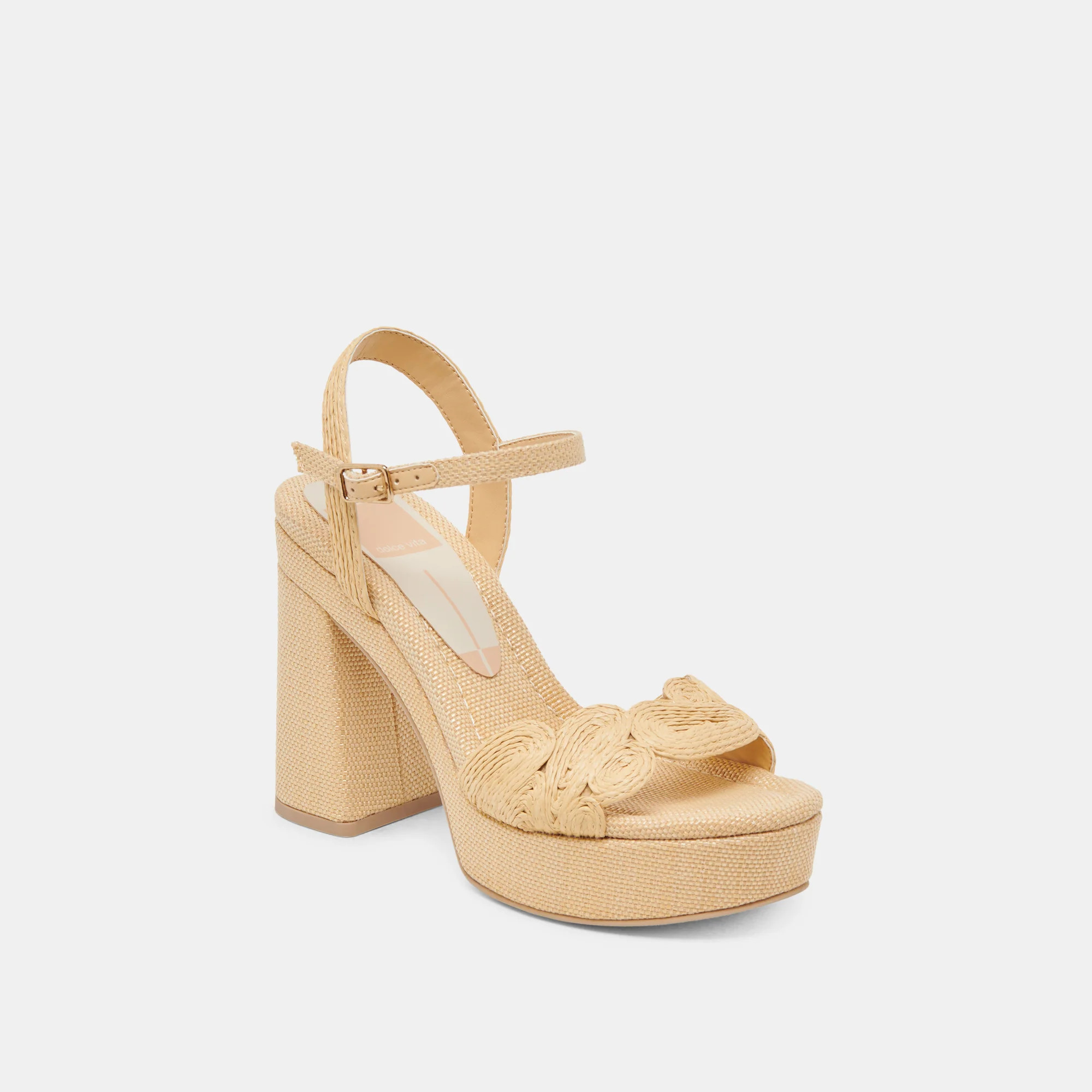 TINAYA HEELS LT NATURAL RAFFIA | DolceVita.com