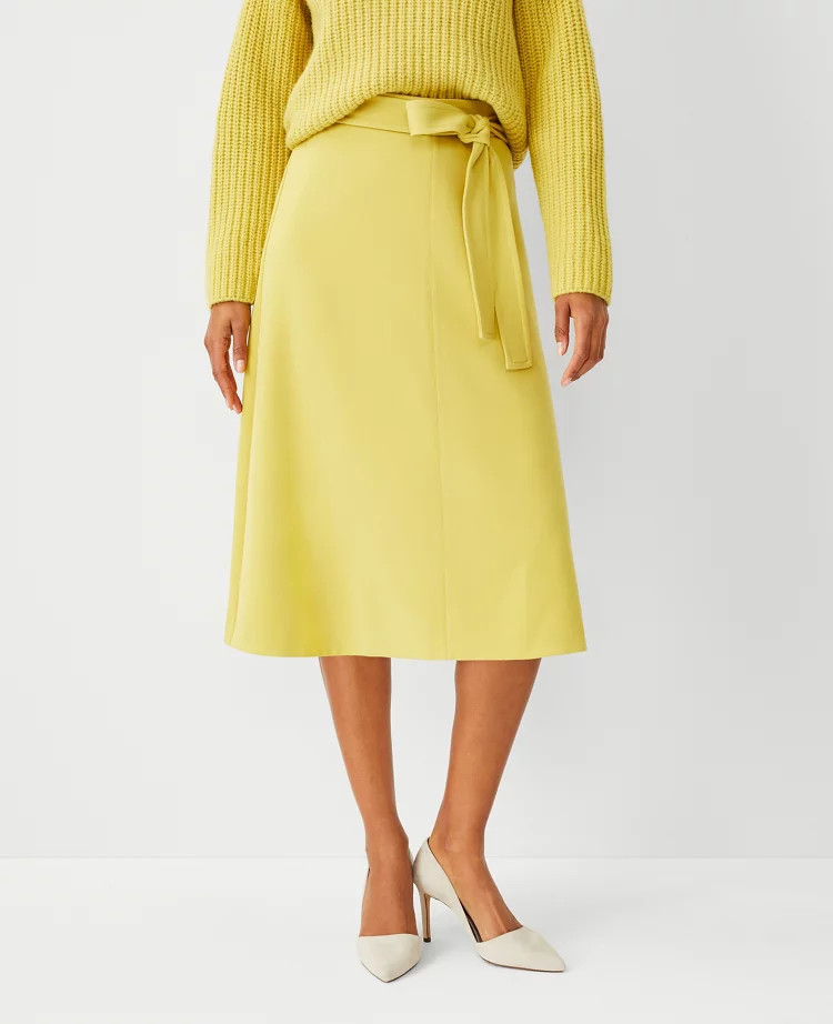 Tie Waist Midi Skirt | Ann Taylor (US)