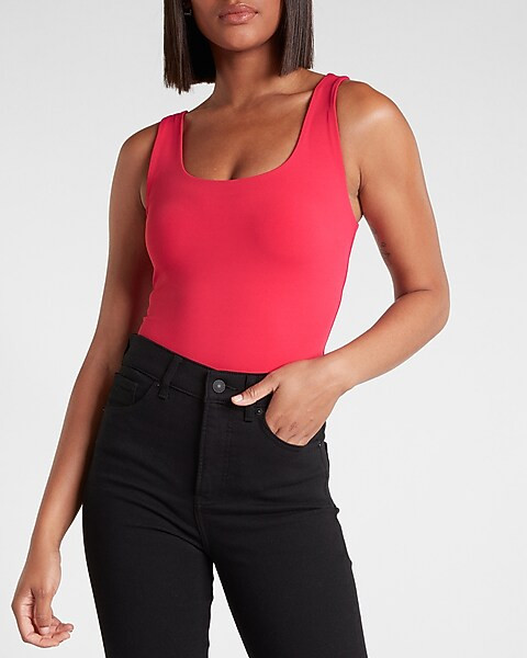 Body Contour Scoop Neck Thong Bodysuit | Express