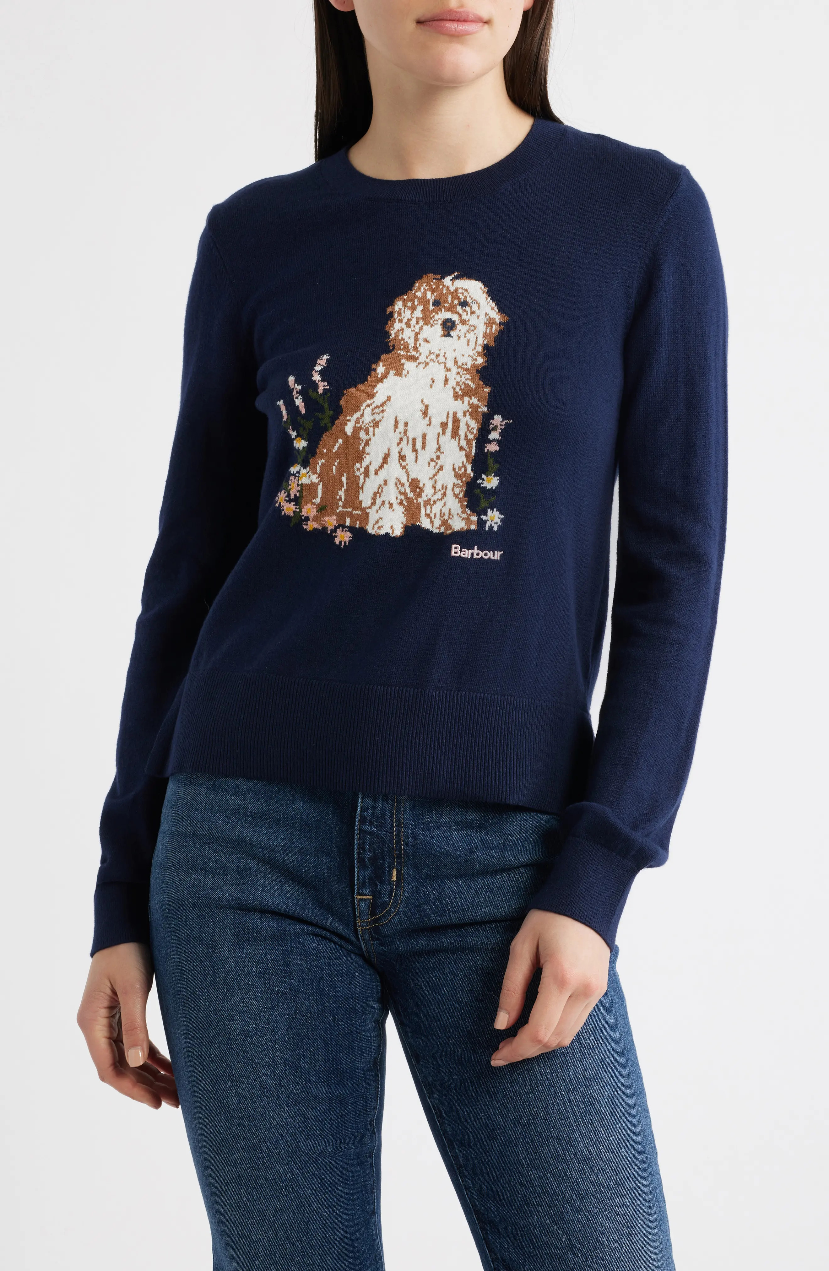 Barbour Alder Intarsia Cotton & Cashmere Sweater (Women) | Nordstrom | Nordstrom