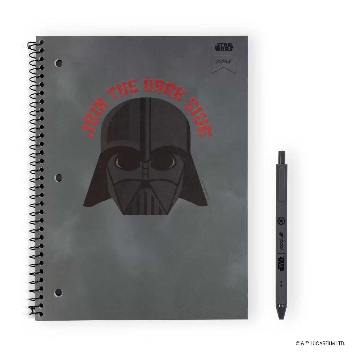 Yoobi Star Wars 1 Subject Notebooks 8"x10.5" Wide Ruled with Pen Darth Vader | Target