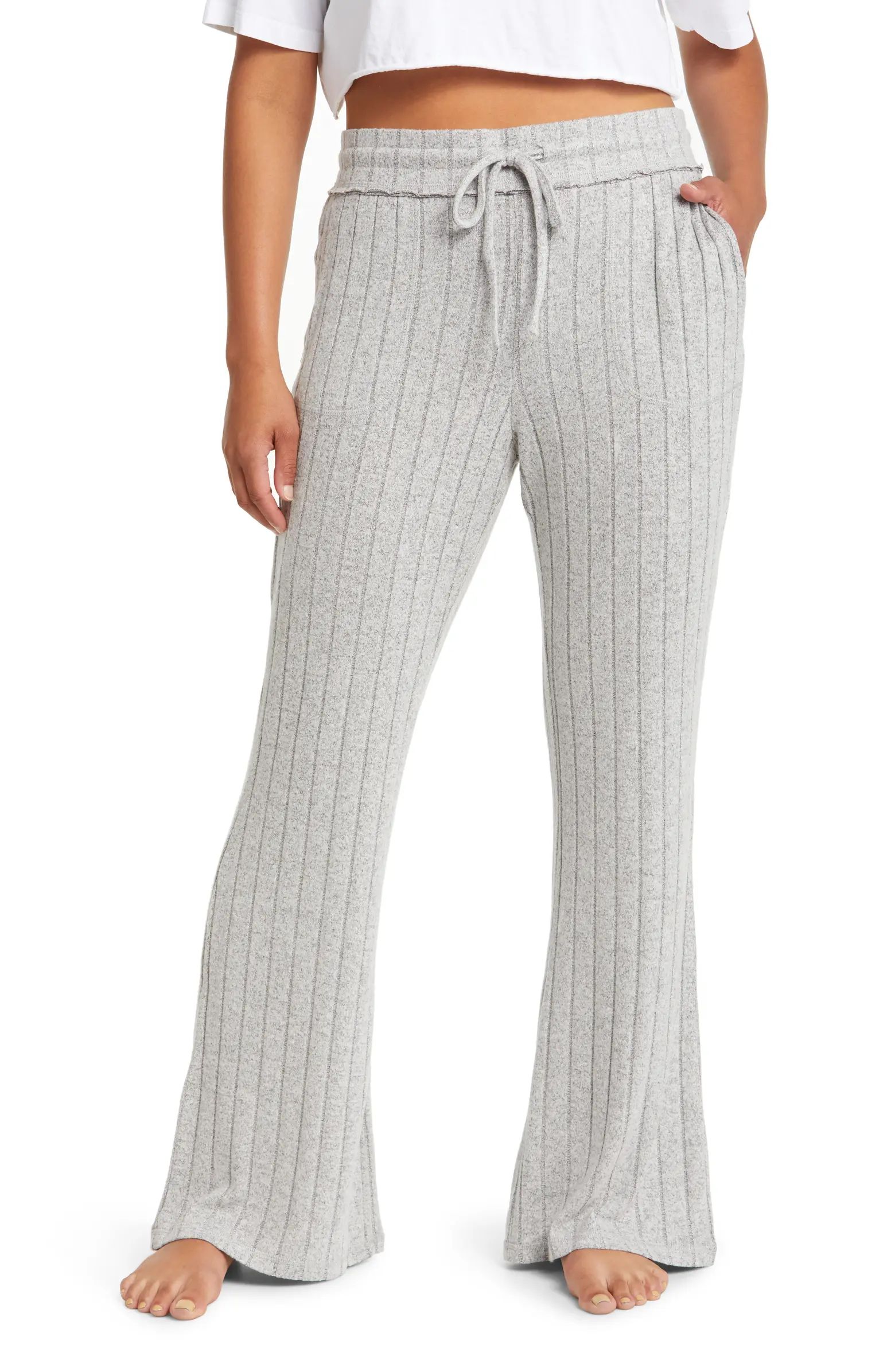 Cozy Rib Flared Pants | Nordstrom