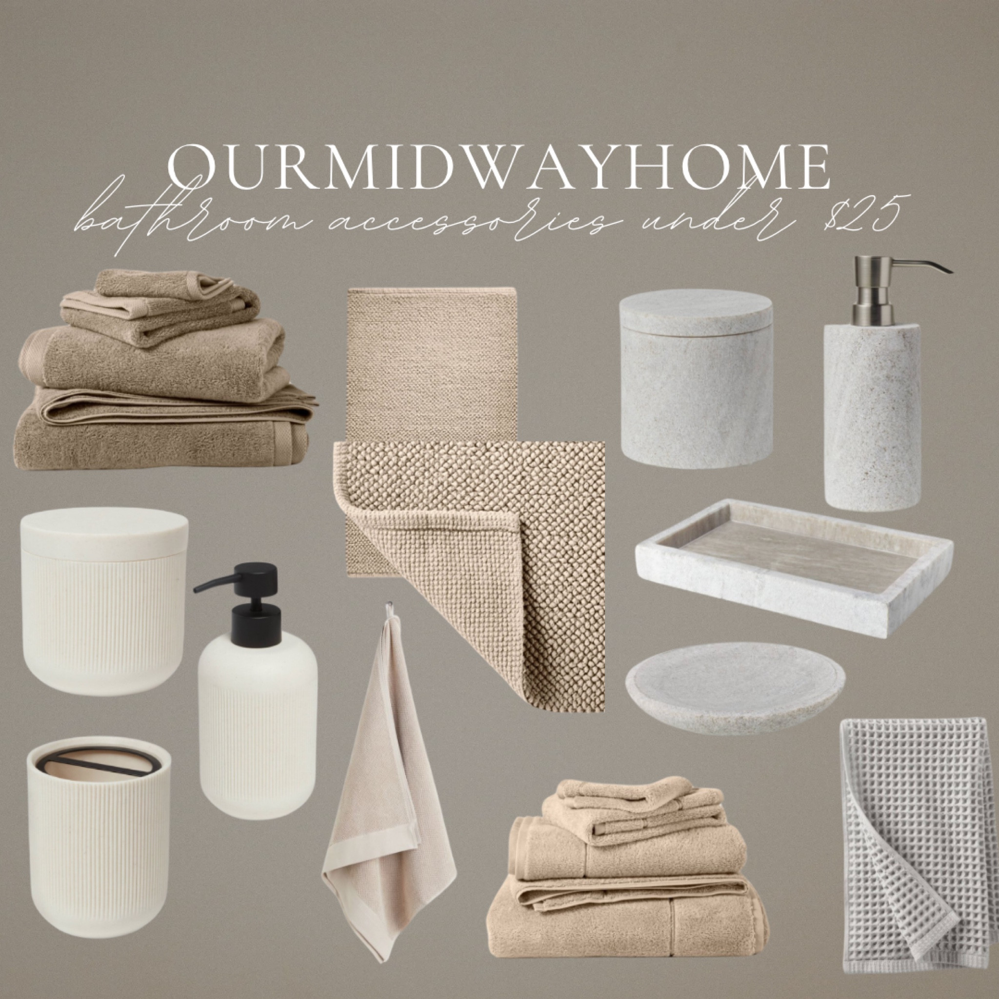 The prettiest neutral bathroom accessories all under $25! We have most of these items in our primary bath 🤍

#LTKstyletip #LTKfindsunder50 #LTKhome