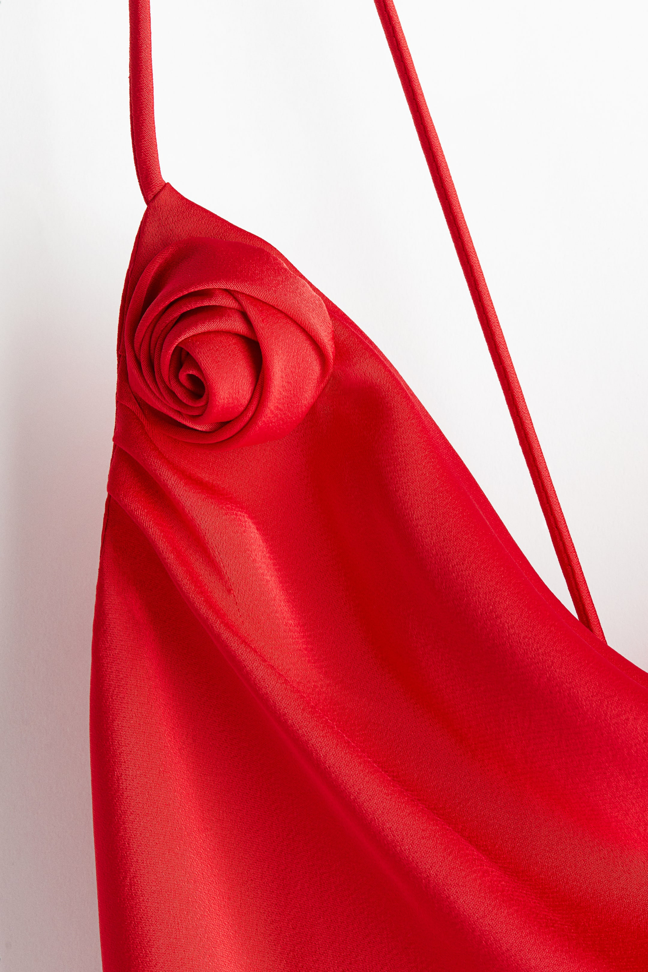 Tie-detail satin slip dress - Bright red - Ladies | H&M CA | H&M (US + CA)