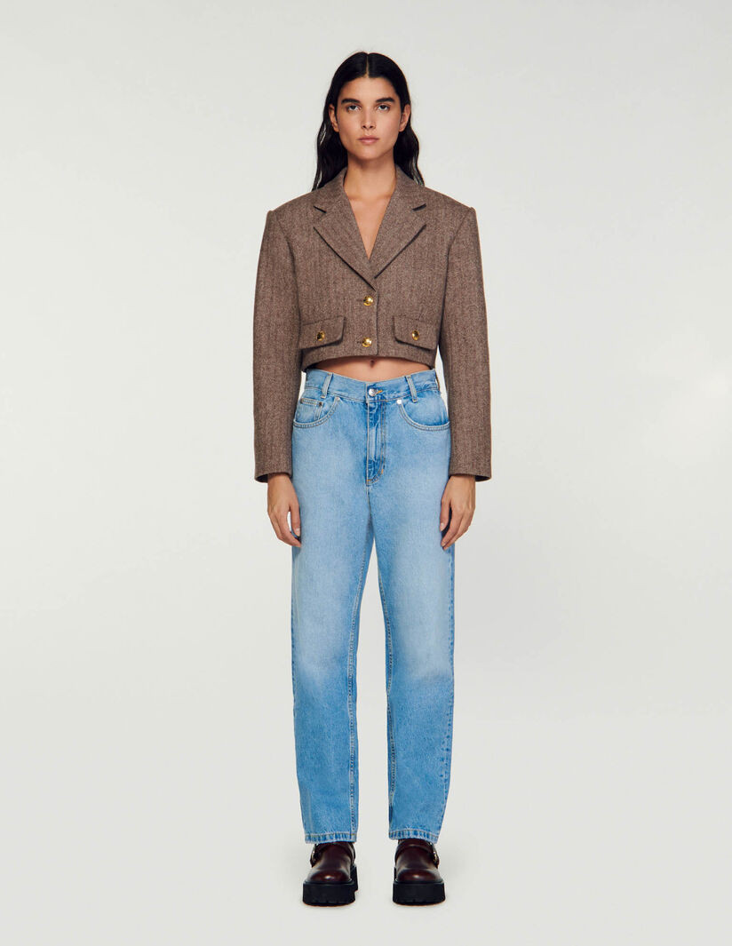 Structured cropped jacket | Sandro-Paris US