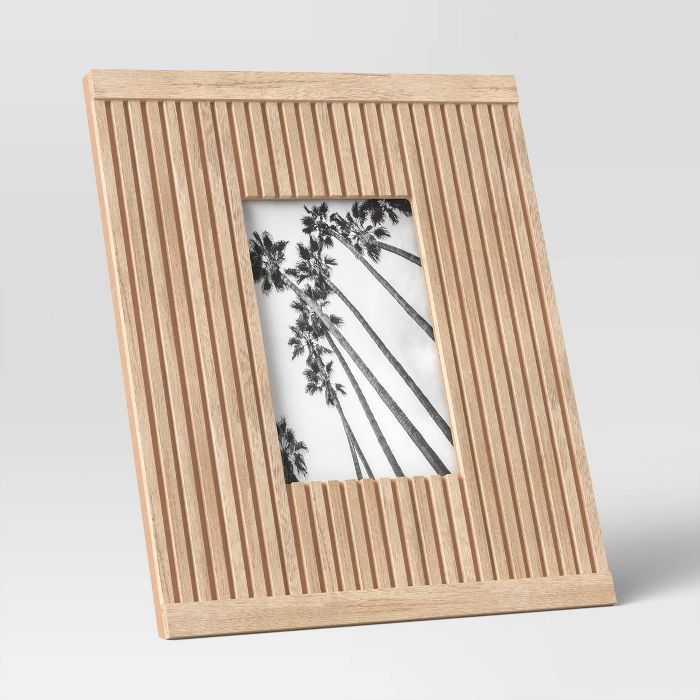 Wood Fluted Frame with Slats Natural - Threshold™ | Target