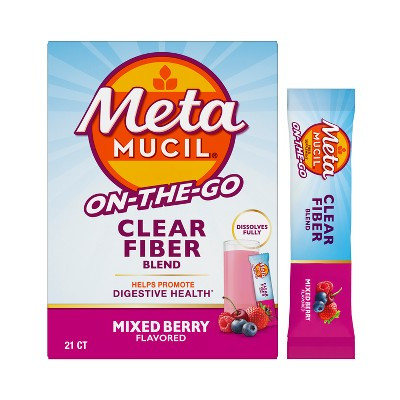 Metamucil Clear Fiber Blend Flavored Stick Packs - 21ct | Target