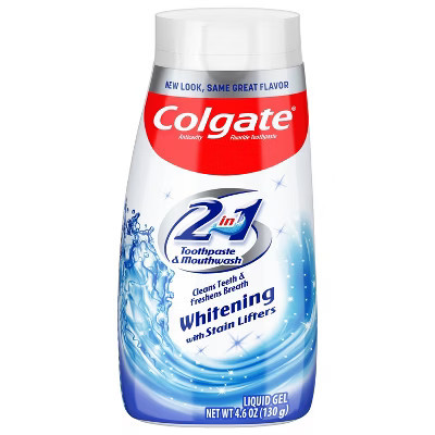 Colgate 2-in-1 Whitening Gel Toothpaste and Mouthwash - 4.6oz | Target