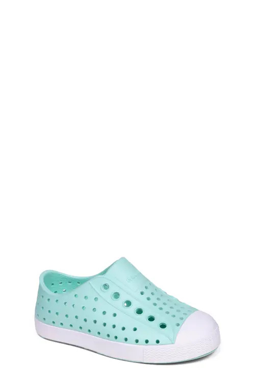 Native Shoes Kids' Jefferson Water Friendly Slip-On Sneaker in Fresco Green/shell White at Nordstrom, Size 10 | Nordstrom